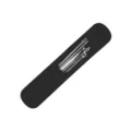 Kit de cure-oreilles en acier inoxydable avec étui en cuir noir portable pour soins. - Noir