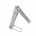Stainless steel nail clipper with keychain portable manicure grooming tool 6.8cm - Smooth Nail Clipper with Chain