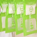 Hanging moisture absorber bag for wardrobe closet, efficient dehumidifier desiccant packs. - 80.00g