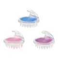 Brosse de massage du cuir chevelu en plastique transparent avec coussinet de couleur et poignée. - Brosse Pneumatique (Couleur Aléatoire)