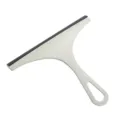 Household window squeegee tool, light grey silicone wiper with hanging hole for glass. - Green
