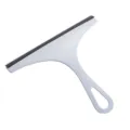 White glass window squeegee scraper tool with rubber blade for home bathroom floor cleaning - Blue Gold