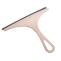 Pink window squeegee glass cleaning tool with hanging hole for bathroom floor and car windshield - Pink
