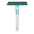 Multi-functional window cleaning tool with spray bottle, mesh brush and squeegee blade. - Window Wiper with Spray / Green
