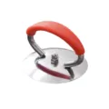 Bouton de couvercle de casserole universel de rechange avec poignée en silicone et base acier. - Poignée Anti-Brûlure en Silicone - Rouge (Emballage Individuel Avec Vis)