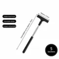 Retractable car rearview mirror wiper stainless steel telescopic glass cleaning squeegee tool - 5-Section Approx. 70cm / Black