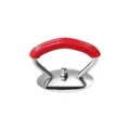 Bouton de couvercle de casserole universel avec poignée rouge et base en inox pour ustensiles. - Poignée Anti-Brûlure en Plastique - Rouge (Emballage Individuel Avec Vis)