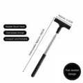 Retractable car rearview mirror wiper stainless steel telescopic glass cleaning tool - 5-Section Approx. 80cm / Black