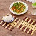 Natural bamboo square insulated placemat heat-resistant kitchen pot mat dining table protector - Square Collapsible Style