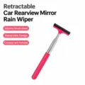 Telescopic car rearview mirror wiper, stainless steel pink portable window cleaning tool - 7-Section Approx. 100cm Thickened / Pink