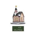 Miniature resin Christmas church ornament decoration, Style B, dimensions 4x6.5x9cm - Style B (Church) / 4*6.5*9cm