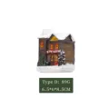 Christmas miniature resin fire station house ornament, Style D, 89g weight and snow detail - Style D (Fire Station) / 6.5*6*8.5cm