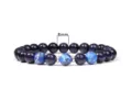 8mm blue goldstone and imperial jasper beaded bracelet yoga healing gemstone jewelry - Style 3