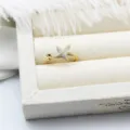 Close-up of starfish DIY ring setting with 18K gold plating and enamel - Starfish