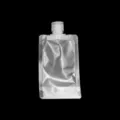 Sacchetto di erogazione cosmetica trasparente portatile con beccuccio ribaltabile per viaggi. - Modello con tappo a scatto - Grande 100 ml