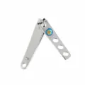 Stainless steel nail clipper with floral pattern portable manicure grooming tool 6.5cm - Hollow Smooth Nail Clipper
