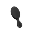 Ergonomic black detangling hair brush for daily hair care, smooth styling and scalp massage. - Black