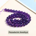 Perle tonde in ametista sintetica viola per creazione di gioielli fai-da-te e bracciali - 8mm (Circa 47 Perle/Filo) / Ametista Piezoelettrica