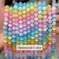 Perle rotonde di gesso occhio di gatto colorate per creazione di gioielli fai da te - 6mm Confezione / Colorato