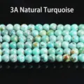 High quality natural 3A grade turquoise round loose beads for DIY handmade jewelry making - 3mm approx 108pcs / 3A Natural Turquoise
