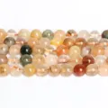 Cuentas redondas de cuarzo rutilado natural de alta calidad para la creación de joyas DIY - 3mm (aprox. 108 cuentas) / Cuarzo rutilado de colores natural