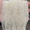 Natural white iridescent round pearl shell beads for DIY necklace and bracelet jewelry making - Natural White Mother of Pearl