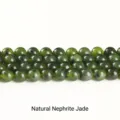 Premium natural dark green jasper round beads with black inclusions for DIY jewelry making - 6mm (Approx 60 Pieces) / Dark Green