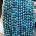 Perles rondes en apatite bleue naturelle de 6 mm pour la création de bijoux DIY - 10mm (Environ 37 perles) / Apatite Naturelle 3A
