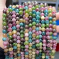 Tiras de cuentas redondas de calcedonia multicolor de calidad para crear joyas DIY - 6mm aprox 60 piezas / Calcedonia Alta Imitación Turmalina Optimizado