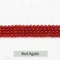 High-quality 6mm natural red agate round beads for DIY jewelry making accessories - Red Agate Loose Beads (Approx 108 Pieces) / 3mm / Red