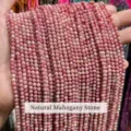 Natural faceted pink mahogany stone loose beads for DIY jewelry making accessories - 2mm approx 180pcs / Faceted Natural Rhodochrosite Mahogany Stone