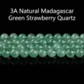High-quality 3A grade natural Madagascar green strawberry quartz loose beads for DIY - 10mm (Approx 37 Pcs) / 3A Natural Madagascar Green Strawberry Quartz