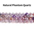 Natural Uruguay purple phantom quartz round beads for unique DIY jewelry making - 10mm (Approx 37pcs/Strand) / Purple Phantom