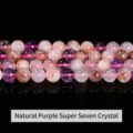 Natural Purple Super Seven Quartz Crystal Loose Beads for DIY Jewelry Making Crafts - 10mm (Approx 37pcs/Strand) / Purple Super Seven