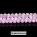 7A grade natural purple kunzite round loose gemstone beads for DIY jewelry making - 6mm (Approx 60 Pcs/Strand) / 7A Natural Kunzite Loose Beads