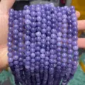 Vibrant polished purple chalcedony round beads strands for DIY jewelry making. - Round Beads / 6mm (Approx 60 Pcs) / Purple