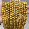 Perles rondes en pierre d'oeil de tigre dorée 5A avec effet chatoyant naturel poli - 4mm environ 90pcs / Or Amélioré 5A