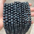 Perles rondes en pierre œil de tigre bleu naturel de qualité 7A pour bijoux DIY - 6mm (env. 60pcs) / Oeil de Tigre Bleu Naturel 7A