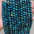 Rangs de perles rondes en pierre d'œil de tigre naturelle bleu roi pour la bijouterie - 4mm environ 90pcs / Bleu Royal Amélioré 1A