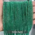 Φυσικές χάντρες πράσινου αχάτη 3mm για κατασκευή κοσμημάτων DIY χειροποίητα αξεσουάρ - 2mm (Περίπου 180 τεμάχια) / Βελτιστοποιημένος Πράσινος Αχάτης