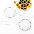 Cucchiaio colino da cucina in acciaio inossidabile, filtro fine per olio e soia. - Argento