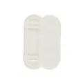 Wall-mounted power strip holder punch-free adhesive socket fixer bracket organizer white. - Oval