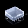Square transparent plastic small storage box for jewelry accessories hardware items small parts - Small Square Box 7.5x7.5x2.6cm