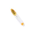 Portable fishing line scissors, cross stitch thread cutter, mini plastic yarn snippet tool. - Transparent Scissors with Cover - Yellow