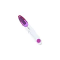 Portable plastic fishing line scissors and cross stitch yarn cutter with protective cap white purple - Transparent Scissors with Cover - Purple