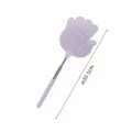Telescopic plastic fly swatter with stainless steel extendable handle for home mosquito control. - Blue