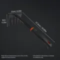 Compact black garden hand rake with comfortable rubber handle for soil loosening and planting. - Small Tine Rakes with Rubber Handle
