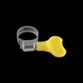 Fascetta per tubi in acciaio inossidabile con manico in plastica gialla per acqua e gas. - 13-19mm (100 Pezzi/Pacco)