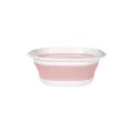 Portable folding washbasin pink white collapsible basin for home travel and outdoor use 1pc - M / Pink White