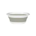 Portable collapsible washbasin grey white folding travel basin for outdoor home student use - L / Off-White